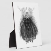 Black Lion met Antlers Crown en Monogram Fotoplaat (Zijkant)