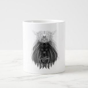 Black Lion met Antlers Crown en Monogram Grote Koffiekop