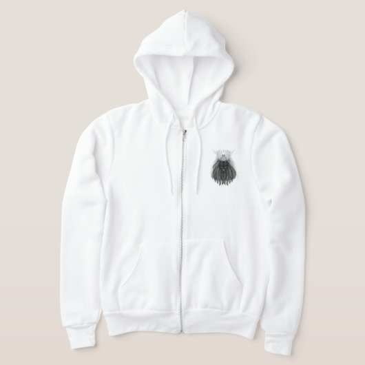 Black Lion met Antlers Crown en Monogram Hoodie (Laagn)