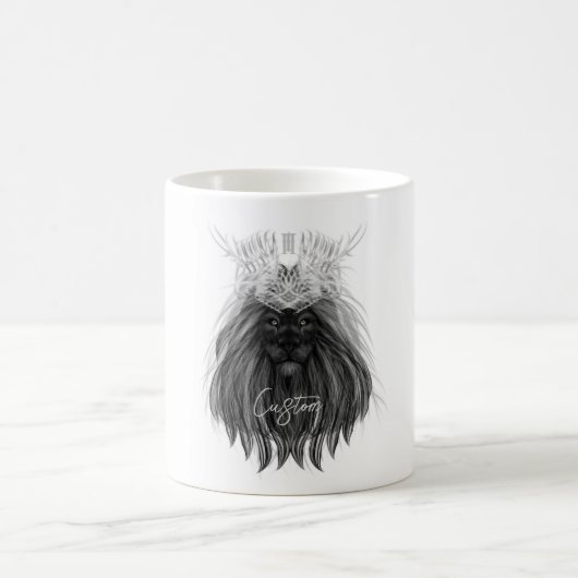 Black Lion met Antlers Crown en Monogram Koffiemok (Center)