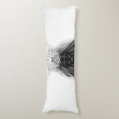 Black Lion met Antlers Crown en Monogram Lichaamskussen (Voorkant Verticaal)