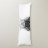 Black Lion met Antlers Crown en Monogram Lichaamskussen (Achterkant (Verticaal))