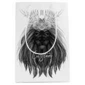 Black Lion met Antlers Crown en Monogram Medium Cadeauzakje (Voorkant)