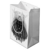 Black Lion met Antlers Crown en Monogram Medium Cadeauzakje (Achterkant Gekanteld)