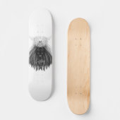 Black Lion met Antlers Crown en Monogram Persoonlijk Skateboard (Voorkant)