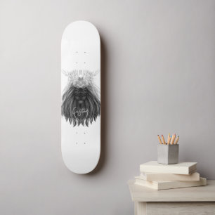 Black Lion met Antlers Crown en Monogram Persoonlijk Skateboard