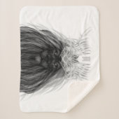 Black Lion met Antlers Crown en Monogram Sherpa Deken (Voorkant)