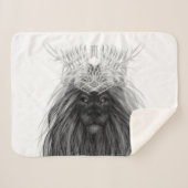 Black Lion met Antlers Crown en Monogram Sherpa Deken (Voorkant (horizontaal))