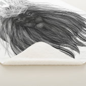 Black Lion met Antlers Crown en Monogram Sherpa Deken (3/4)