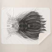 Black Lion met Antlers Crown en Monogram Sherpa Deken (Voorkant (horizontaal))