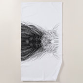 Black Lion met Antlers Crown en Monogram Strandlaken (Voorkant)