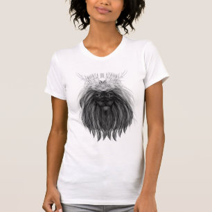 Black Lion met Antlers Crown en Monogram T-shirt