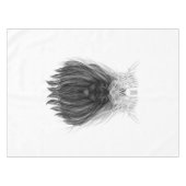 Black Lion met Antlers Crown en Monogram Tafelkleed (Voorkant (Horizontaal))