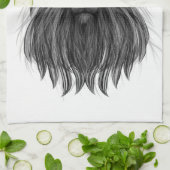 Black Lion met Antlers Crown en Monogram Theedoek (Gevouwen)