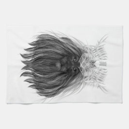 Black Lion met Antlers Crown en Monogram Theedoek