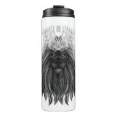 Black Lion met Antlers Crown en Monogram Thermosbeker (Voorkant)