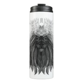 Black Lion met Antlers Crown en Monogram Thermosbeker