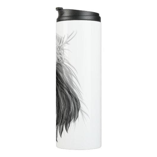 Black Lion met Antlers Crown en Monogram Thermosbeker (Geroteerd rechts)