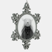 Black Lion met Antlers Crown en Monogram Tin Sneeuwvlok Ornament (Links)