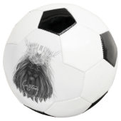 Black Lion met Antlers Crown en Monogram Voetbal (Drie kwart)