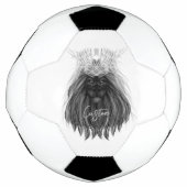 Black Lion met Antlers Crown en Monogram Voetbal (Voorkant)