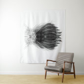 Black Lion met Antlers Crown en Monogram Wandkleed (In situ)