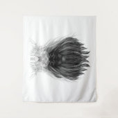 Black Lion met Antlers Crown en Monogram Wandkleed (Voorkant)