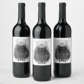 Black Lion met Antlers Crown en Monogram Wijn Etiket (Flessen)