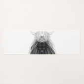 Black Lion met Antlers Crown en Monogram Yogamat (Achterkant (horizontaal))