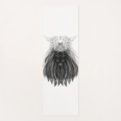 Black Lion met Antlers Crown en Monogram Yogamat (Voorkant)