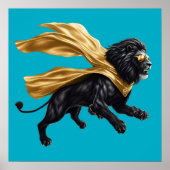 Black Lion Superhero Poster (Voorkant)