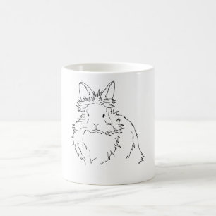 Black Lionhead Rabbit Gift Koffiemok