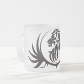 Black Lions Head Matglas Koffiemok (Voorkant links)