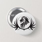 Black Lions Head Ronde Button 5,7 Cm (Voorkant /achterkant)