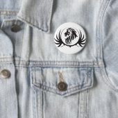 Black Lions Head Ronde Button 5,7 Cm (In situ)