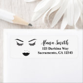 Black Lips Makeup Face Eyebrows Lips Glam Beauty Etiket (Insitu)