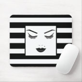 Black Lips Makeup Face Eyebrows Lips Glam Beauty Muismat (Met muis)