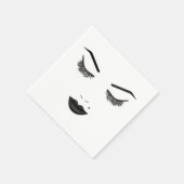 Black Lips Makeup Face Eyebrows Lips Glam Beauty Servet (Hoek)