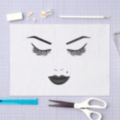Black Lips Makeup Face Eyebrows Lips Glam Beauty Tissuepapier (Craft)