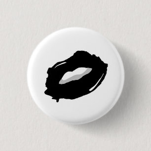 Black Lips Pop Art Pin Ronde Button 3,2 Cm