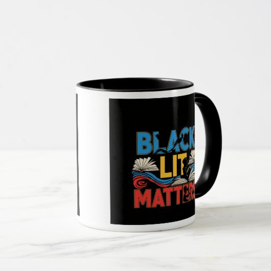Black Lit Matters | Bold Afrocentric Literary Mok (Voorkant rechts)