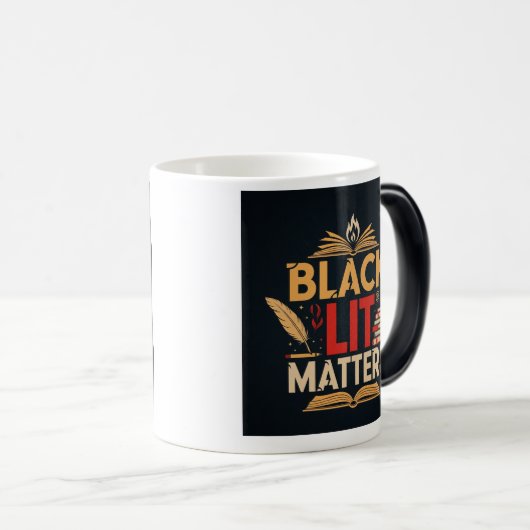 Black Lit Matters | Read, Rise, Resist Magische Mok (Voorkant rechts)