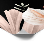 Black Little Boo Boho Ghost Baby shower Welkom Poster (Hoek)