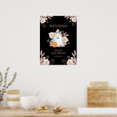Black Little Boo Boho Ghost Baby shower Welkom Poster (Keuken)