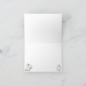 Black Little Ghost Halloween Baby shower Bedankkaart (Binnen)