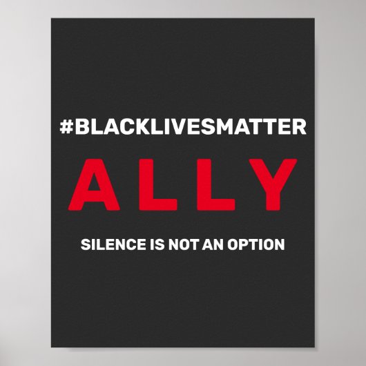 Black Live Matter Ally Poster (Voorkant)