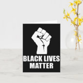 Black Lives Blm Human Rights Black History Month Kaart (Gele Bloem)