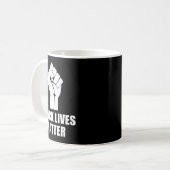 Black Lives Blm Human Rights Black History Month Koffiemok (Voorkant links)