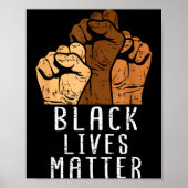 Black Lives Blm Human Rights Black History Month Poster (Voorkant)