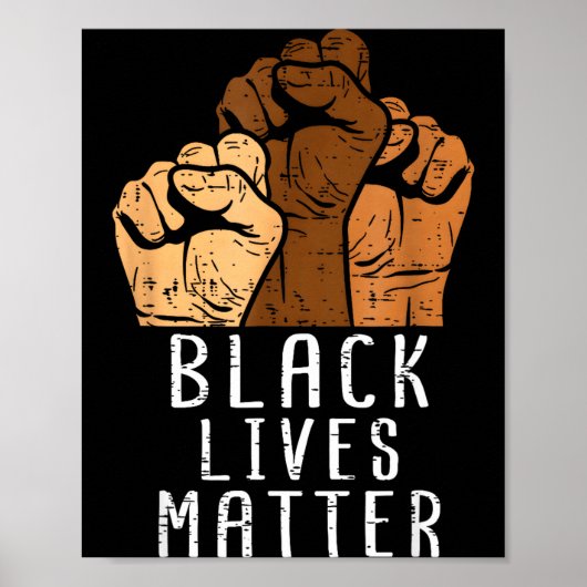 Black Lives Blm Human Rights Black History Month Poster (Voorkant)